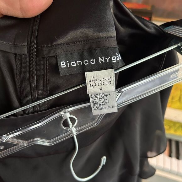 Bianca Nygard Elegant Black Tiered Maxi Skirt Size 8 - Picture 4 of 14